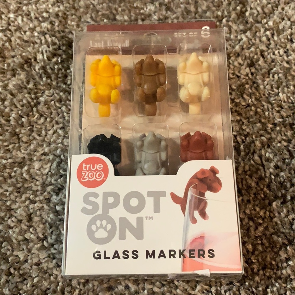 New Spot On Glass Markers doggie charms